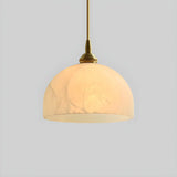 Minimalist Cone Alabaster White Adjustable Pendant Light Image - 6