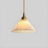 Minimalist Cone Alabaster White Adjustable Pendant Light Image - 7