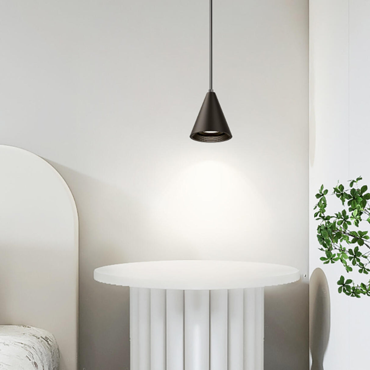 Minimalist Cone Metal Adjustable Pendant Light Image - 2