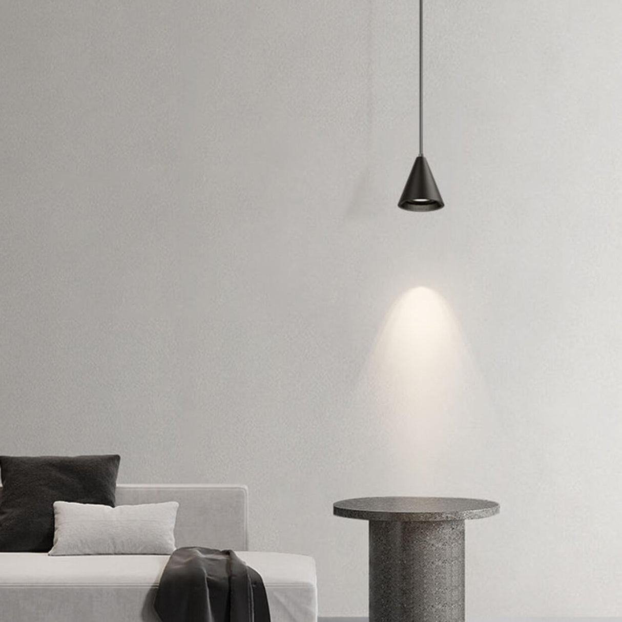 Minimalist Cone Metal Adjustable Pendant Light Image - 3