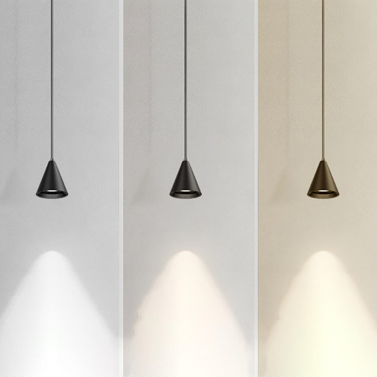 Minimalist Cone Metal Adjustable Pendant Light Image - 9