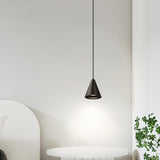 Minimalist Conical Metal Pendant Light Adjustable Cord Image - 1