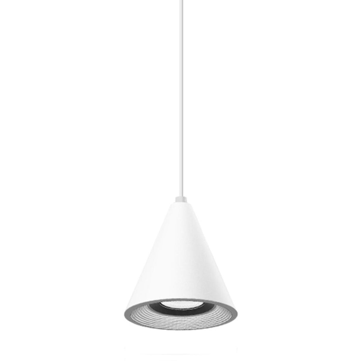 Minimalist Conical Metal Pendant Light Adjustable Cord Image - 2