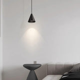 Minimalist Conical Metal Pendant Light Adjustable Cord Image - 3