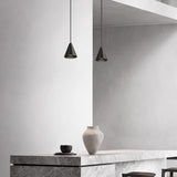 Minimalist Conical Metal Pendant Light Adjustable Cord Image - 5