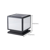 Minimalist Cube Metal Outdoor Post Garden Lamp 2 Bulbs Image - 17