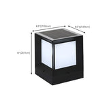 Minimalist Cube Metal Outdoor Post Table Lamp Black Image - 19