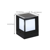 Minimalist Cube Metal Outdoor Post Table Lamp Black Image - 20