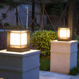 Minimalist Cube Metal Solar Outdoor Decor Table Lamp Image - 3