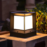 Minimalist Cube Metal Solar Outdoor Decor Table Lamp Image - 4