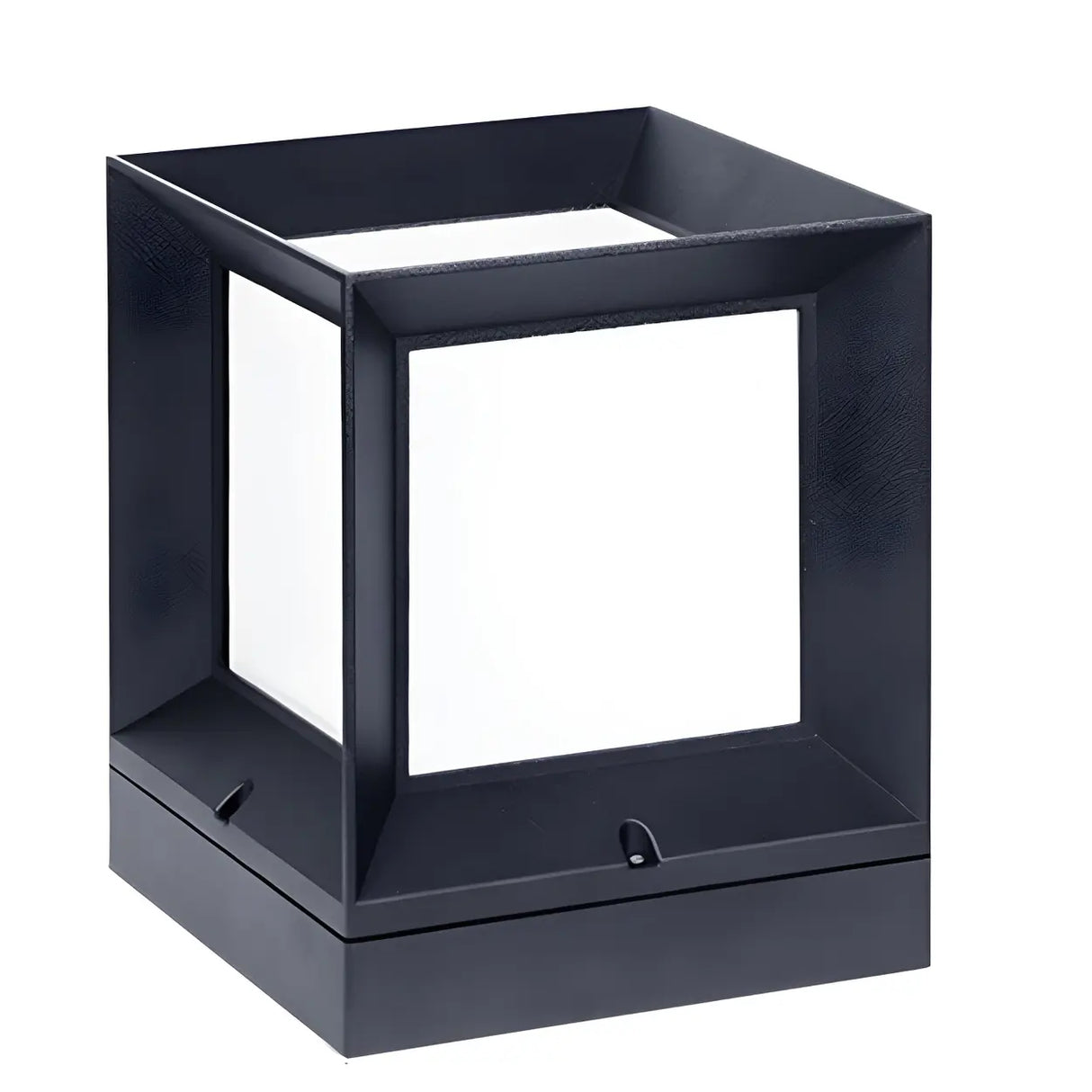 Minimalist Cube Metal Solar Outdoor Decor Table Lamp Image - 5