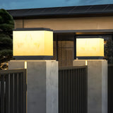 Minimalist Cubic Pillar Outdoor Table Lamp Warm Light Image - 19