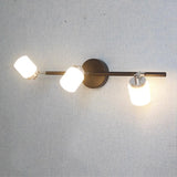 Minimalist Cylinder 3-Light Black Metal Vanity Light Image - 4