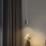 Minimalist Cylinder Aluminum Jar Pendant Light Bedroom Image - 1