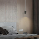 Minimalist Cylinder Aluminum Jar Pendant Light Bedroom Image - 4