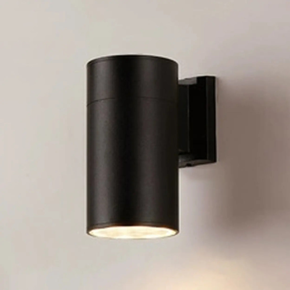 Minimalist Cylinder Black Exterior Up Down Wall Light Image - 2