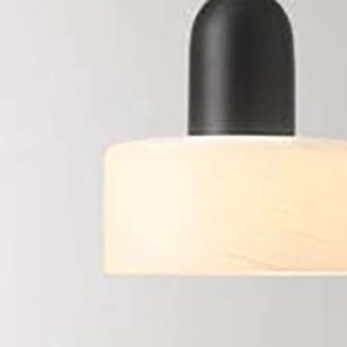 Minimalist Cylinder Matte Frosted Glass Gray Pendant Light Image - 9