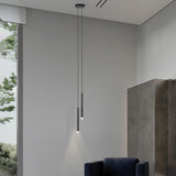 Minimalist Cylinder Metal Living Room Pendant Light Image - 21