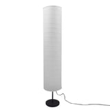 Minimalist Cylindrical Paper White Modern Floor Lamp Image - 3