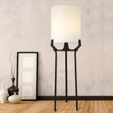 Minimalist Cylindrical Shade Modern Metal Floor Lamp Image - 1