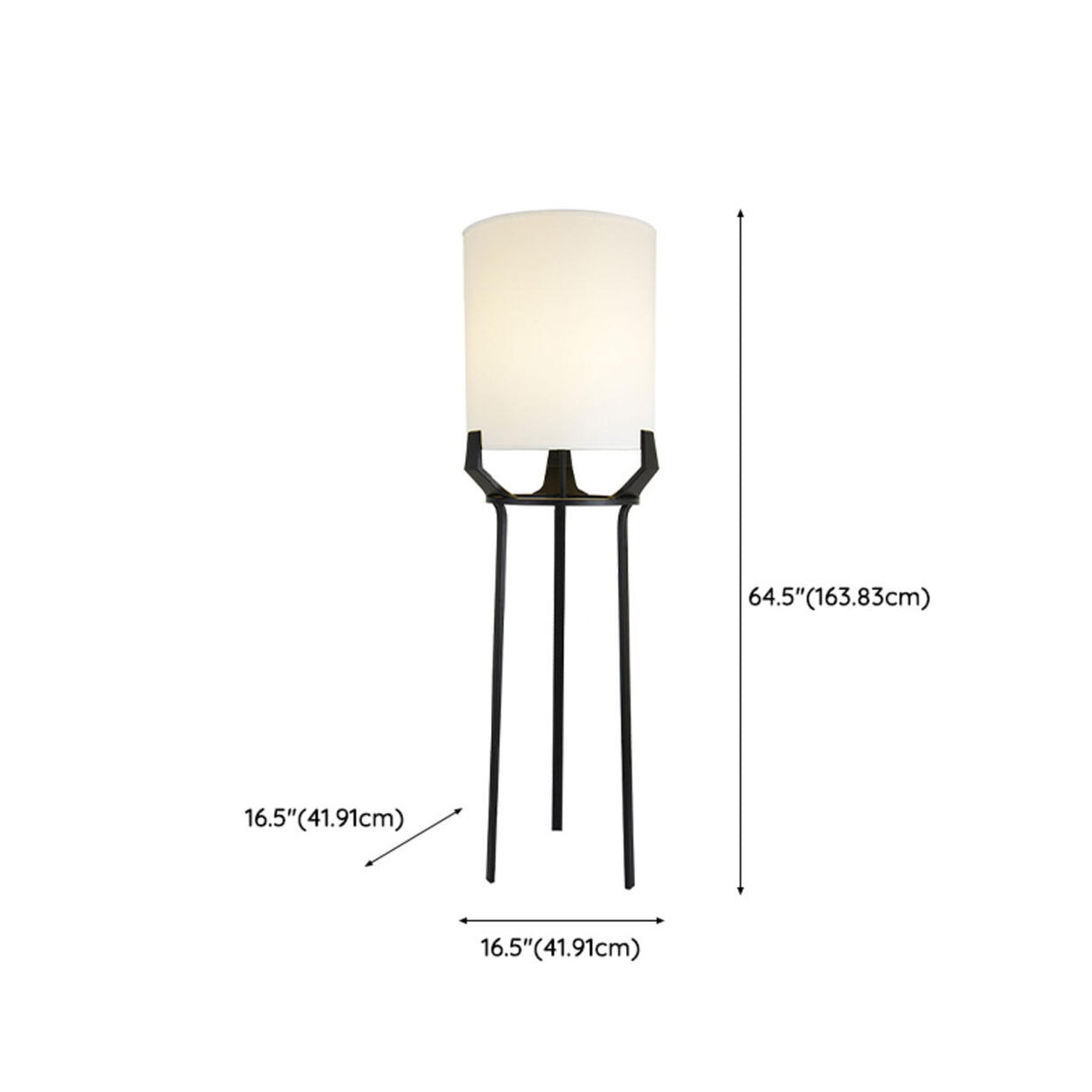 Minimalist Cylindrical Shade Modern Metal Floor Lamp 