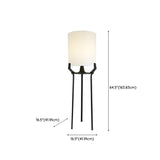 Minimalist Cylindrical Shade Modern Metal Floor Lamp #size