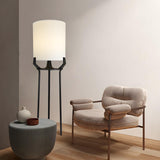 Minimalist Cylindrical Shade Modern Metal Floor Lamp Image - 3