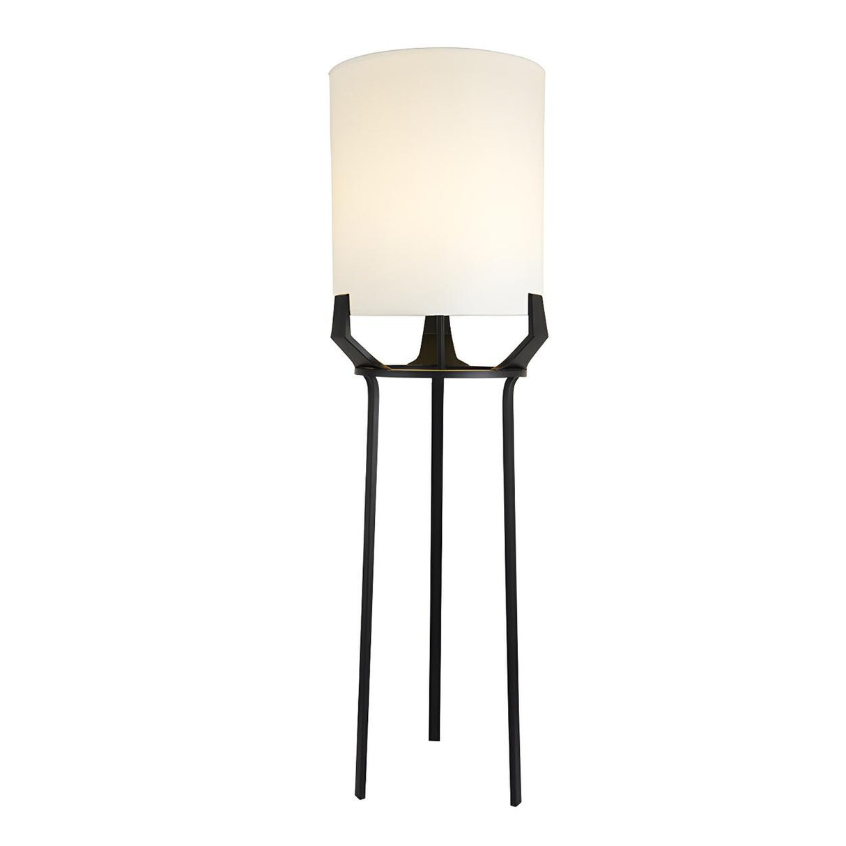 Minimalist Cylindrical Shade Modern Metal Floor Lamp Image - 5