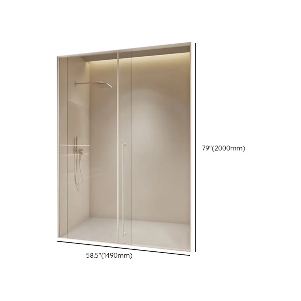 Minimalist Design Sliding Frameless Glass Shower Door Image - 10