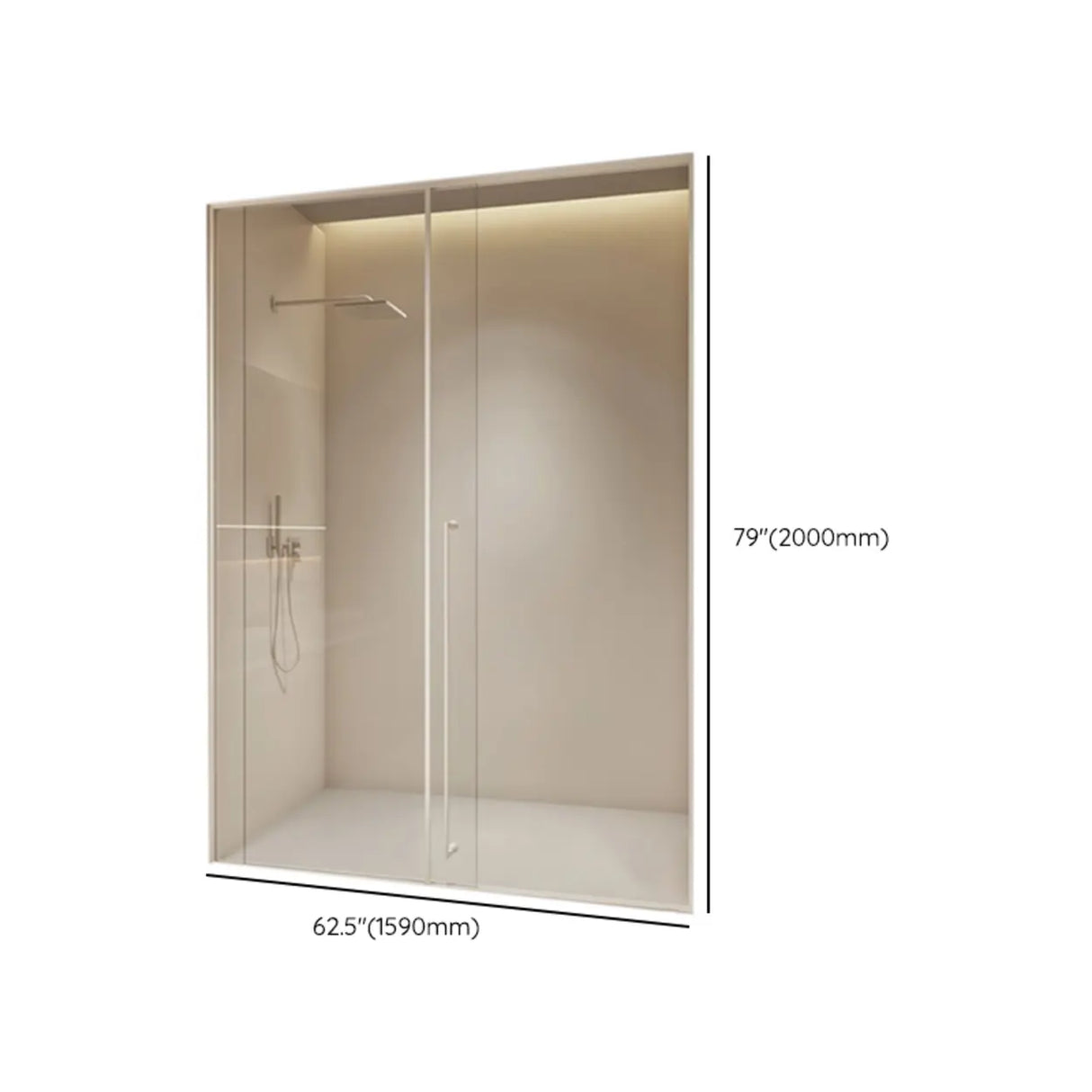 Minimalist Design Sliding Frameless Glass Shower Door Image - 11