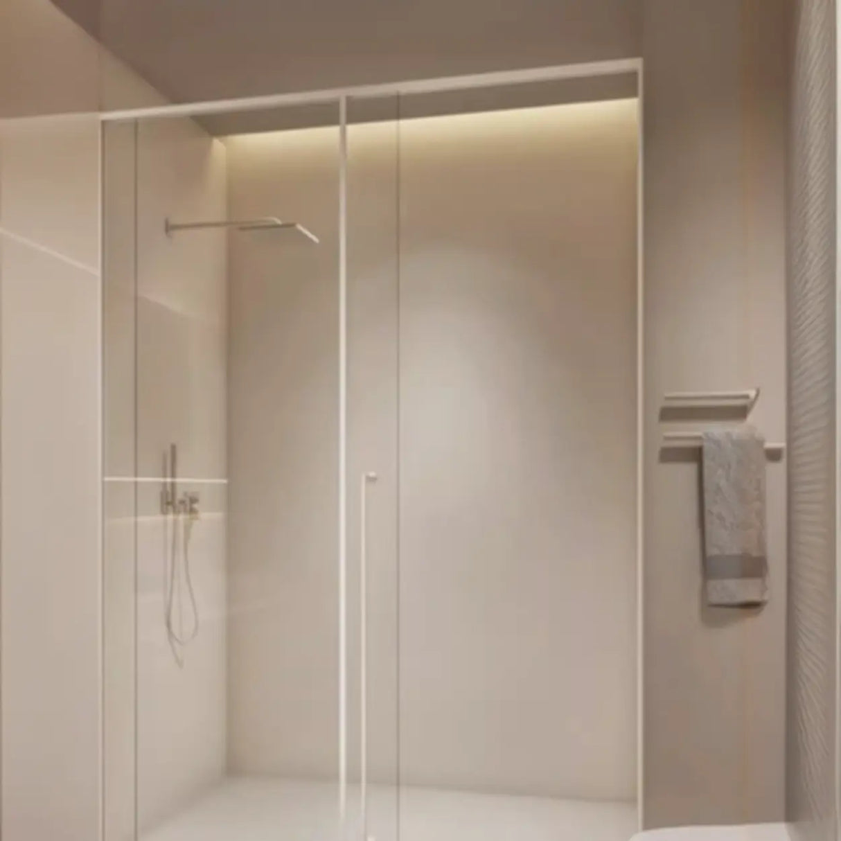 Minimalist Design Sliding Frameless Glass Shower Door Image - 3