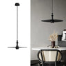 Minimalist Dining Room Black Disc UFO Pendant Light Image - 2