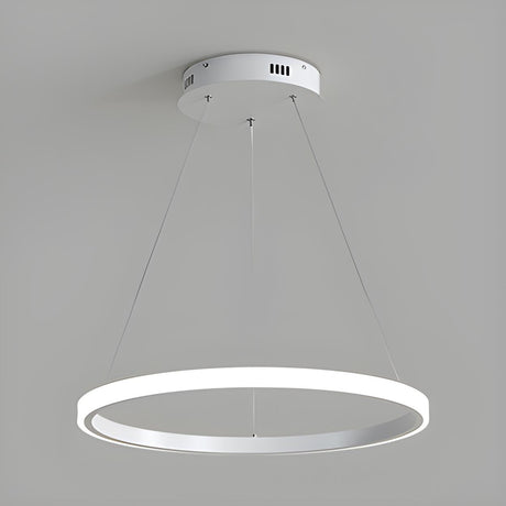 Minimalist Dining Room LED Ring Chandelier Pendant Light Image - 2