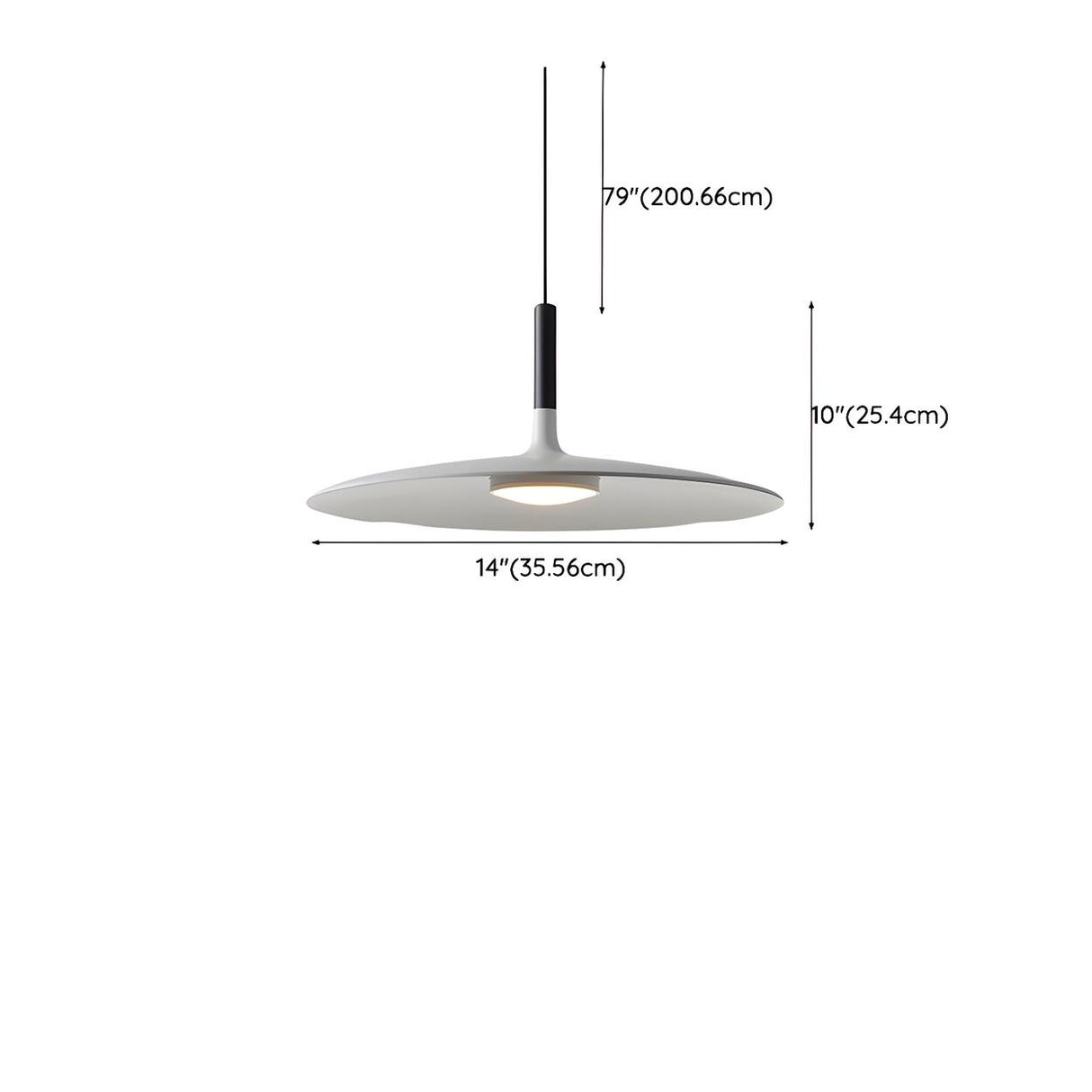 Minimalist Dining Room White Cone Disc Pendant Light 