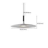 Minimalist Dining Room White Cone Disc Pendant Light Image - 12