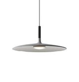 Minimalist Dining Room White Cone Disc Pendant Light Image - 7