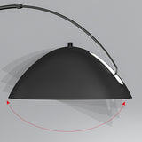 Minimalist Dome Black Arc Adjustable Floor Lamp Image - 10