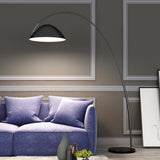 Minimalist Dome Black Arc Adjustable Floor Lamp Image - 11