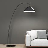 Minimalist Dome Black Arc Adjustable Floor Lamp Image - 13