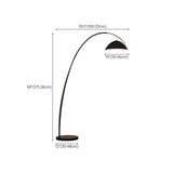 Minimalist Dome Black Arc Adjustable Floor Lamp #size