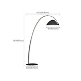 Minimalist Dome Black Arc Adjustable Floor Lamp Image - 17