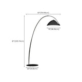 Minimalist Dome Black Arc Adjustable Floor Lamp Image - 18