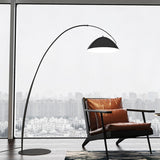 Minimalist Dome Black Arc Adjustable Floor Lamp Image - 4