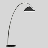 Minimalist Dome Black Arc Adjustable Floor Lamp Image - 6