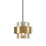 Minimalist Dome Clear Glass Amber Bedroom Pendant Light Image - 7