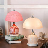 Minimalist Dome Glass Shade Globe Base Table Lamp Image - 1