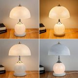 Minimalist Dome Glass Shade Globe Base Table Lamp Image - 15