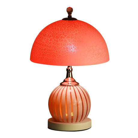 Minimalist Dome Glass Shade Globe Base Table Lamp Image - 2