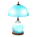 Minimalist Dome Glass Shade Globe Base Table Lamp Image - 4