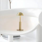 Minimalist Dome Lampshade Gold Metal Modern Table Lamp Image - 1